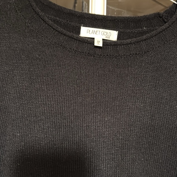 Black sweater with leopard cuffs and - Picture 2 of 4